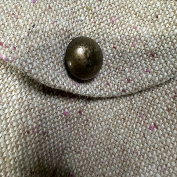 Merona Y2K Tweed Speckled Brass Button Retro Blazer Size Small - Picture 4 of 8